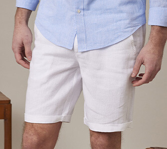 Blanc linen shorts - BORYS