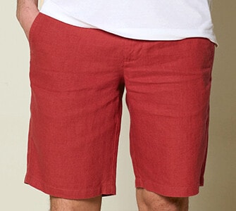 Raspberry linen shorts - BORYS