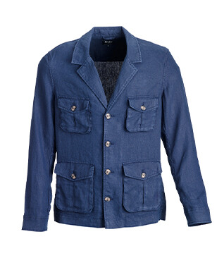 Men's Navy safari jacket - JALBERT