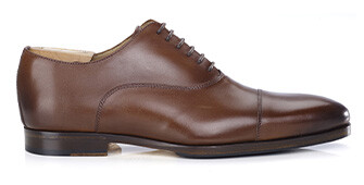 Patina Chestnut Oxford shoes - Leather outsole & rubber pad - SPEZIA II PATIN
