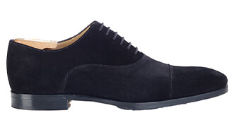 Black Suede Oxford shoes - Leather outsole with rubber pad - SPEZIA II PATIN