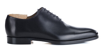 Black Men's Oxford shoes - Leather sole with pad - BELLAGIO PATIN