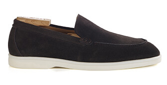 Bitter Chocolate Suede  Men's loafers - MANASOTA II