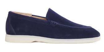 Navy Suede Men's loafers - MANASOTA III