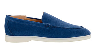 Indigo Blue Suede Men's loafers - MANASOTA II