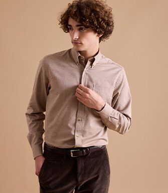 Camel Flannel shirt - ANDER