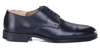 Black Derby Shoes - Slim city rubber outsole - DOVER II CLASSIC GOMME