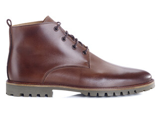 Men's rubber outsole boots chocolate patina - CANFIELD GOMME
