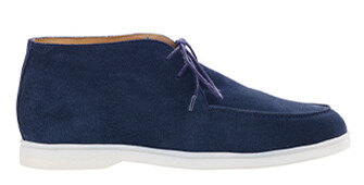 Navy Suede men's casual chukka  - SERENOA