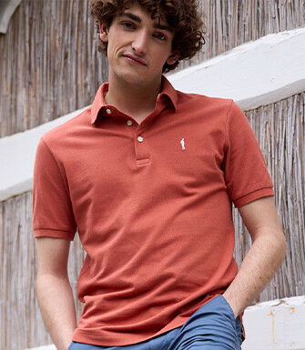 Rust men's polo shirt - ADGER