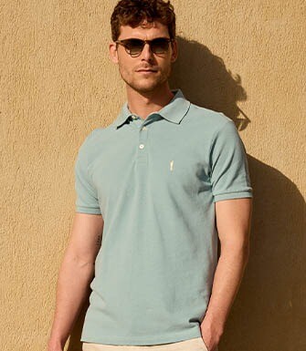 Water Green men's polo shirt - ADGER