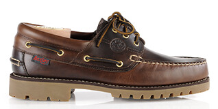 Dark Brown Leather Boat Shoes - BOCA RATON II