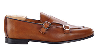 Patina Gold Double Buckle Shoes - BOVERTON