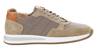 Light Khaki & Suede beige Men's Trainers - NIRRANDA II