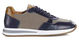 Men’s sneakers – Patinated liquorice and khaki - NIRRANDA II