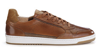 Patinated chestnut Men's Trainers - KOLORA