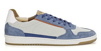 Suede Denim Blue Men's Trainers - KOLORA