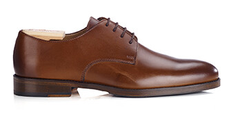 Patina Chestnut Derby Shoes - DOVER II PATIN