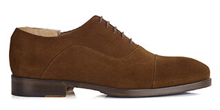 Havana Suede Men's Oxford shoes - Leather sole with pad - GRAKLEY