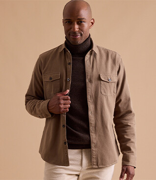 Camel Flannel over shirt - THÉODÉRIC