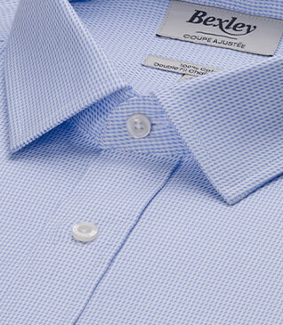 White and light blue men's shirt - SYLVÉNIAS