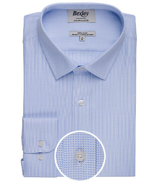 White and light blue men's shirt - SYLVÉNIAS