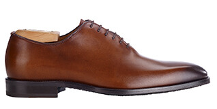 Men's patina Cognac oxford shoes - STANFORD GOMME