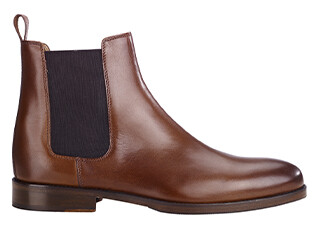 Men's Chelsea Boots in Chestnut Patina - DOVON PATIN