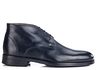 Black Men's leather Low Boots  - WATFORD II GOMME CITY