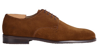 Havana Suede Derby Shoes - Rubber outsole - DOVER II GOMME
