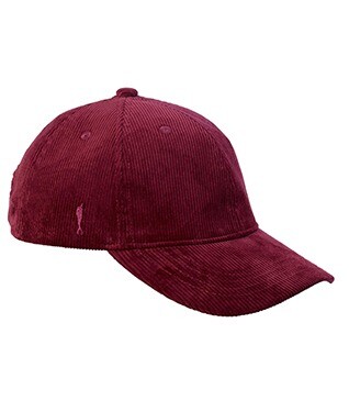 Men's flat cap in burgundy cotton velvet - BRADWELL II