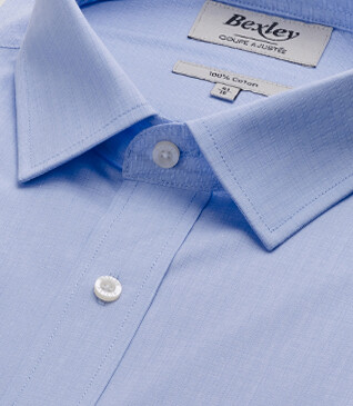 Blue & White checks poplin shirt - MARCILIEN