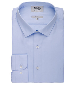 Light blue shirt - French collar - LUDIVIEN CLASSIC