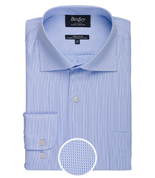 Light blue and white textured fabric shirt - SAVINO