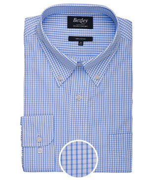 Light blue and white checkered shirt - GLENN