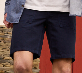 Navy Blue Bermuda Shorts - BELVIN