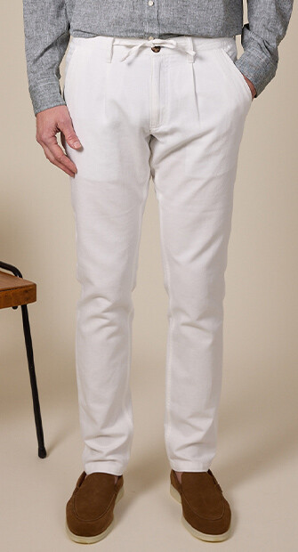 Men's chino trousers Ecru - KASEY