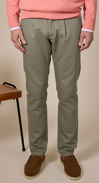 Men's chino trousers Linden Green - KASEY