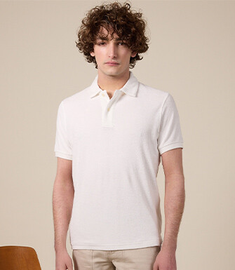 Men’s Polo Shirt Ecru - Washed Finish - ANDRIAN II