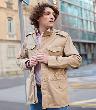 Combat Jacket Beige - Adjusted Fit - RUFINIEN