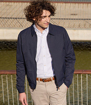 Water-repellent Navy blue Jacket - ORLAND