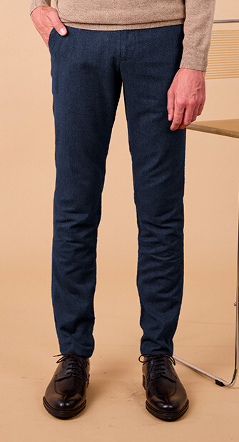 Men's Chino Trousers – Heather Navy - NEIL
