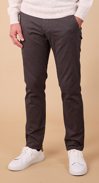 Men's Chino – Chocolate Herringbone - JORDEN