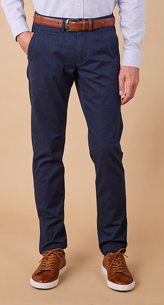 Men's Chino – Navy Herringbone - JORDEN