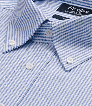 Oxford Shirt for Men – Navy & White Stripes - KEVON