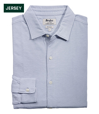 Men's jersey shirt 100% cotton - Blue Sky - AIGNAN