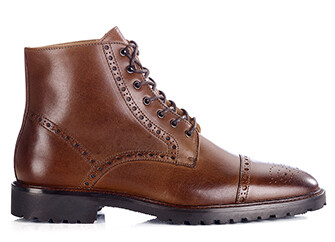 Men’s ankle boots – Patinated Cognac - HEYBRIDGE GOMME