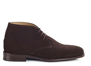 Bitter Chocolate Suede Men's leather Low Boots - DOVAM GOMME