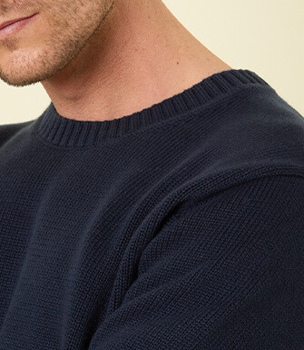 Crew neck jumper - Navy - CALDERIK