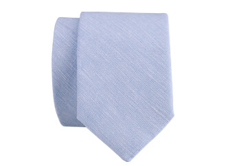 Light Blue Chambray Cotton and Linen Tie